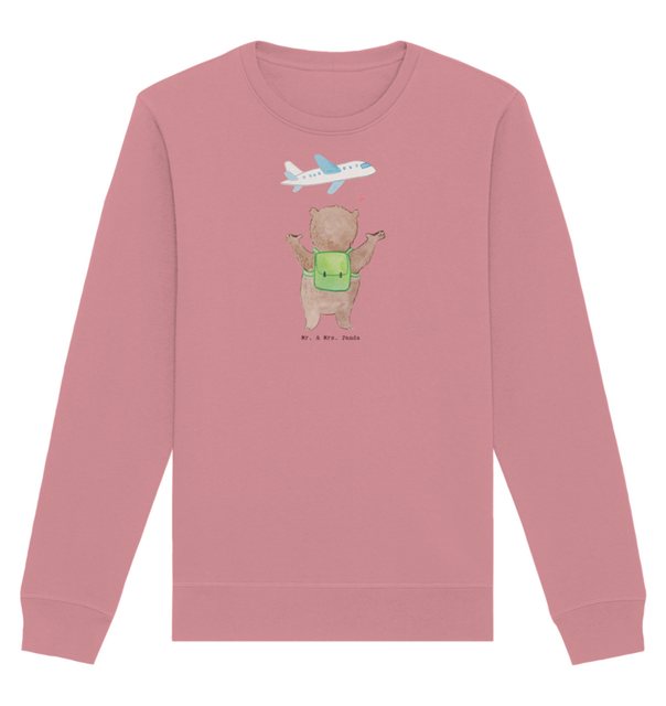 Mr. & Mrs. Panda Longpullover Größe L Bär Reisen - Canyon Pink - Geschenk, günstig online kaufen