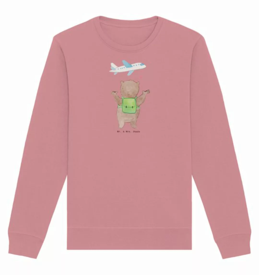 Mr. & Mrs. Panda Longpullover Größe S Bär Reisen - Canyon Pink - Geschenk, günstig online kaufen