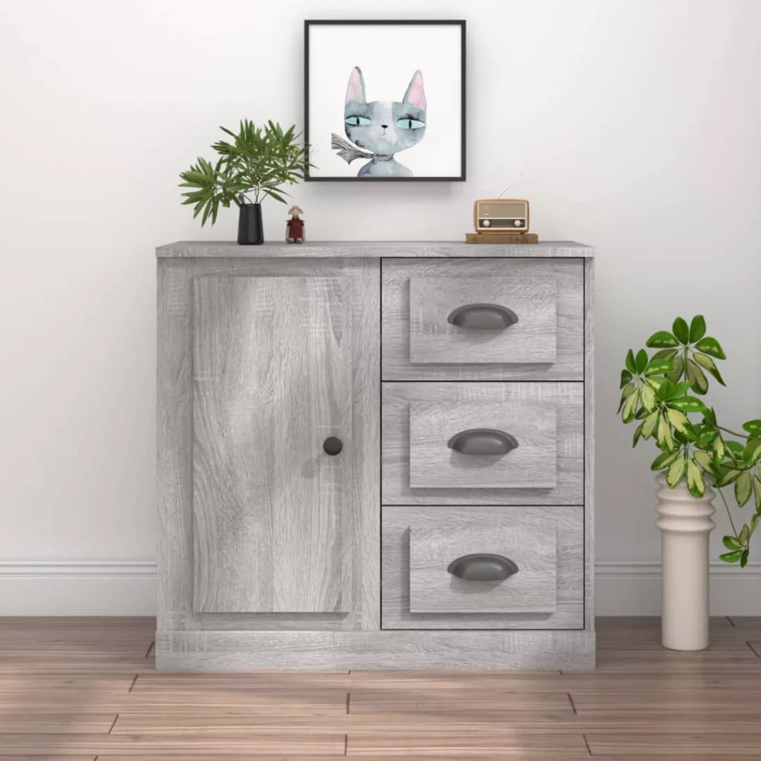 Vidaxl Sideboard Grau Sonoma 70x35,5x67,5 Cm Holzwerkstoff günstig online kaufen