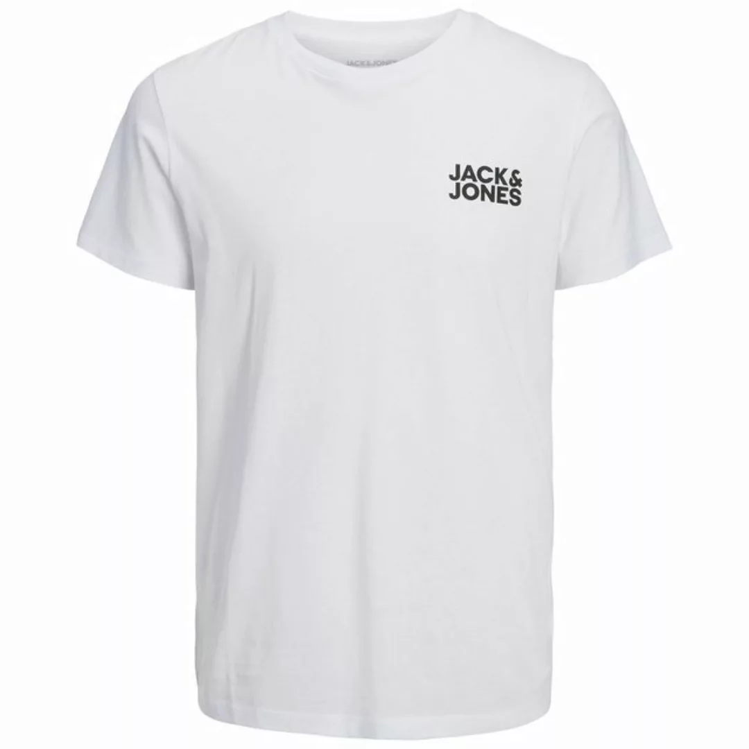 Jack & Jones Rundhalsshirt Große Größen Herren Jack&Jones Brustprint weiß T günstig online kaufen