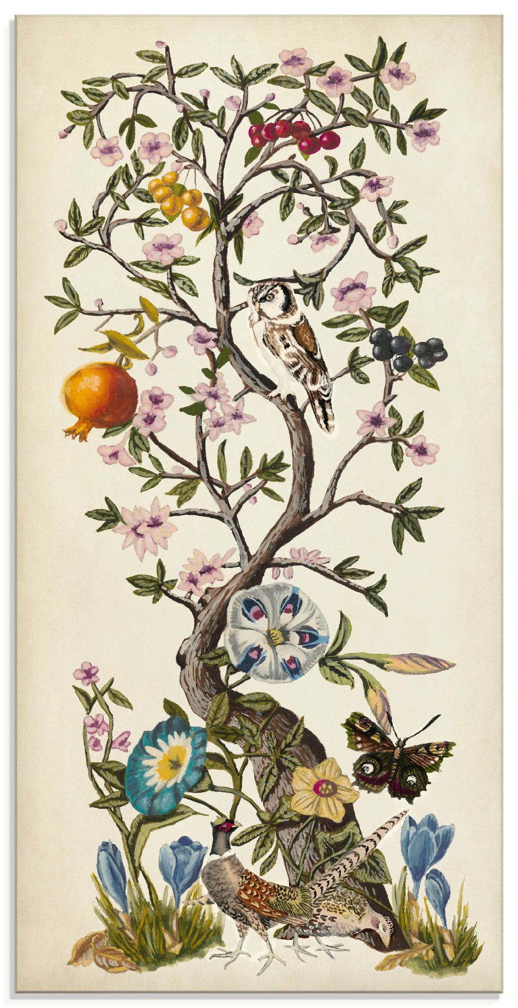 Artland Glasbild "Chinoiserie Natur I", Pflanzen, (1 St.), in verschiedenen günstig online kaufen