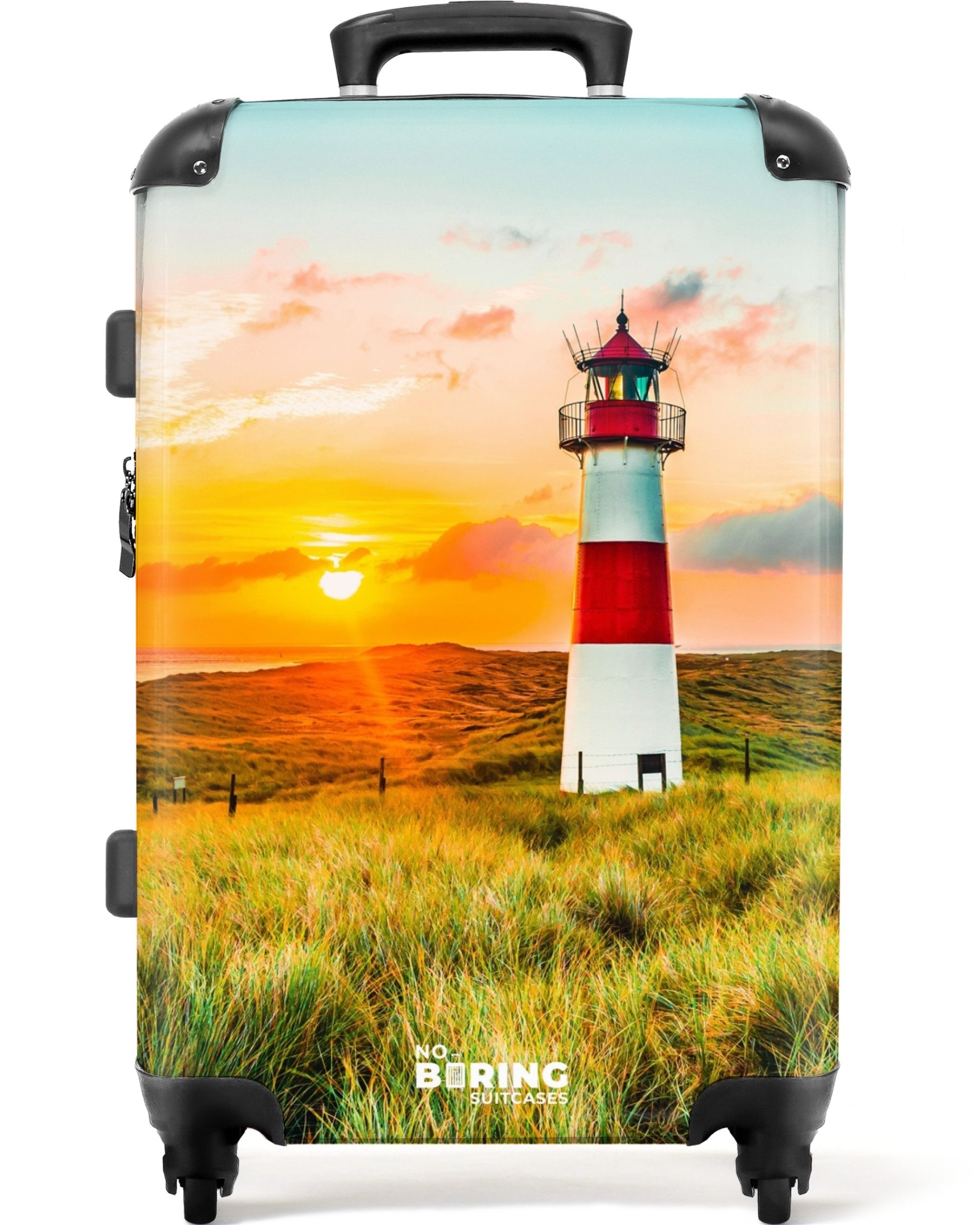 NoBoringSuitcases.com© Hartschalen-Trolley Leuchtturm bei Sonnenuntergang 6 günstig online kaufen