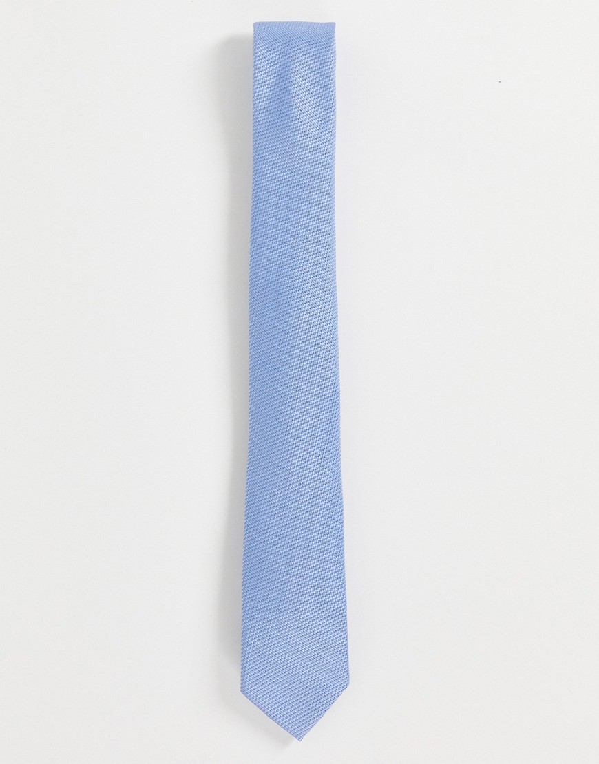 ASOS DESIGN – Strukturierte Krawatte in Blau günstig online kaufen