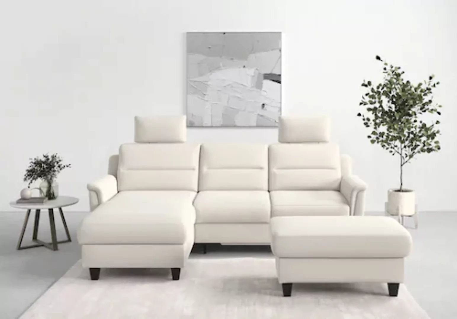 sit&more Ecksofa "Farö L-Form", inklusive Federkern, wahlweise mit Bettfunk günstig online kaufen