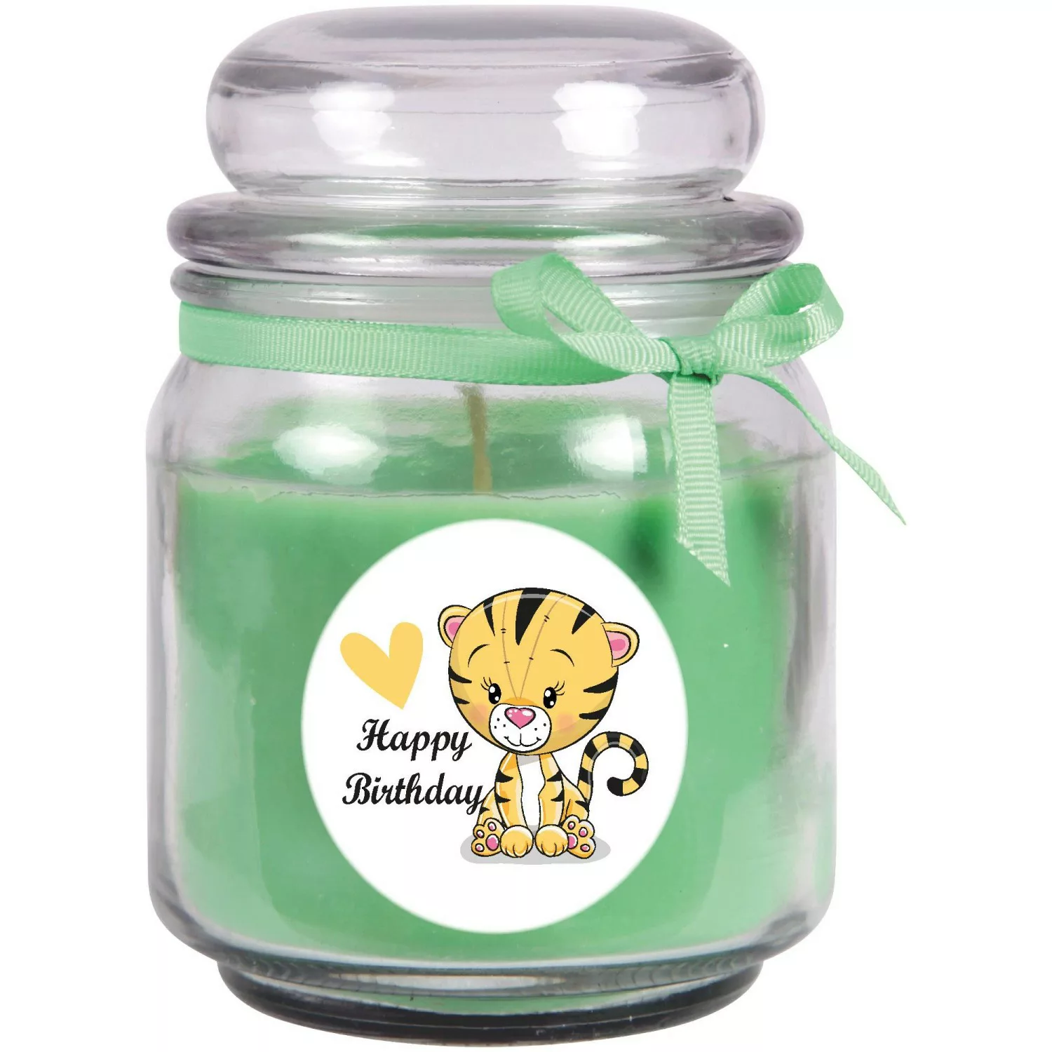 HS Candle Duftkerze & Glas Happy Birthday Bonbon Tiger Coconut Limes günstig online kaufen