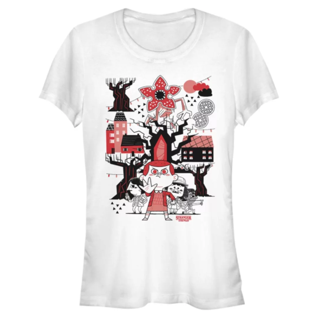 Netflix - Stranger Things - Gruppe Red Black - Frauen T-Shirt günstig online kaufen