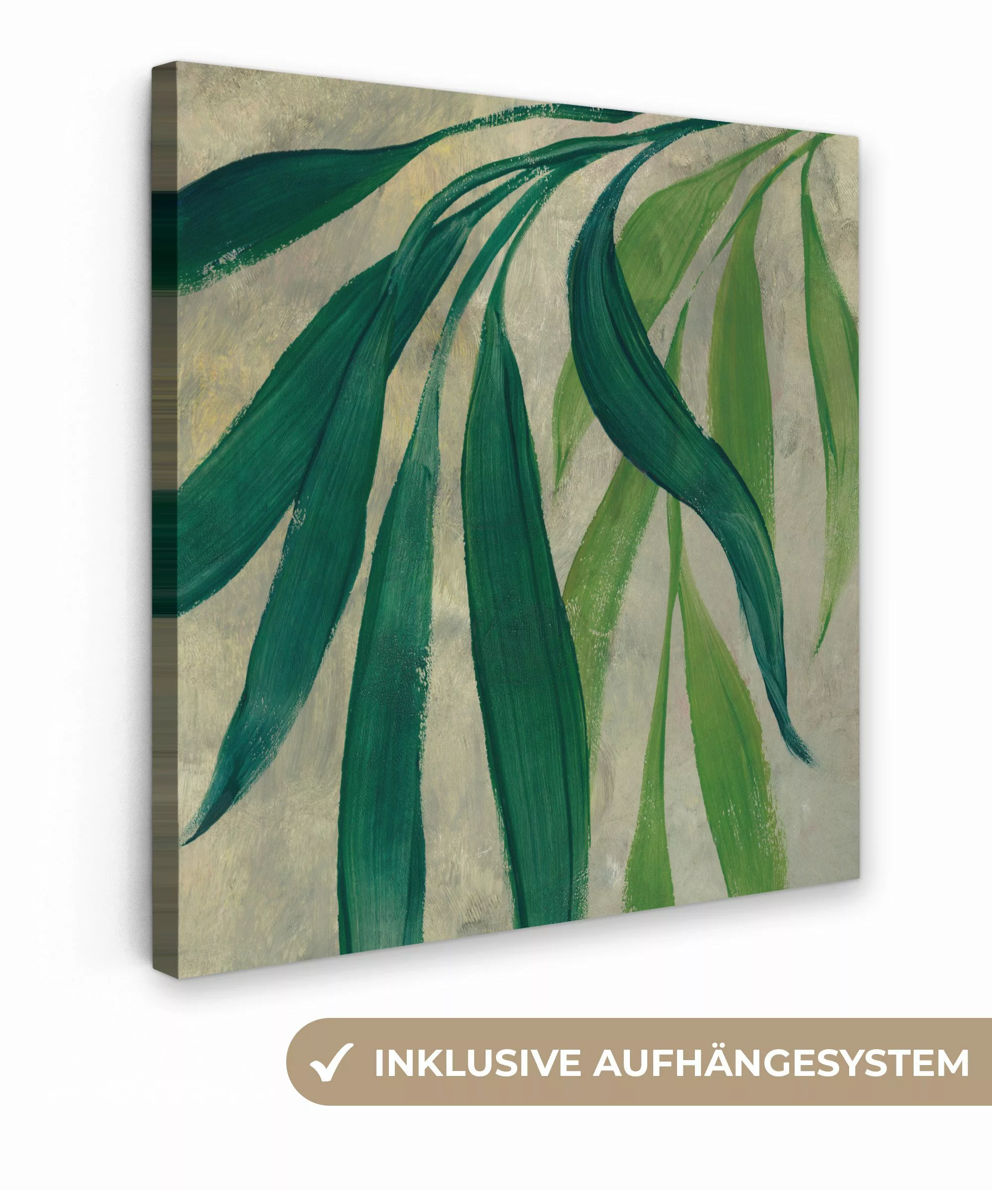 OneMillionCanvasses® Leinwandbild Blätter - Grün - günstig online kaufen