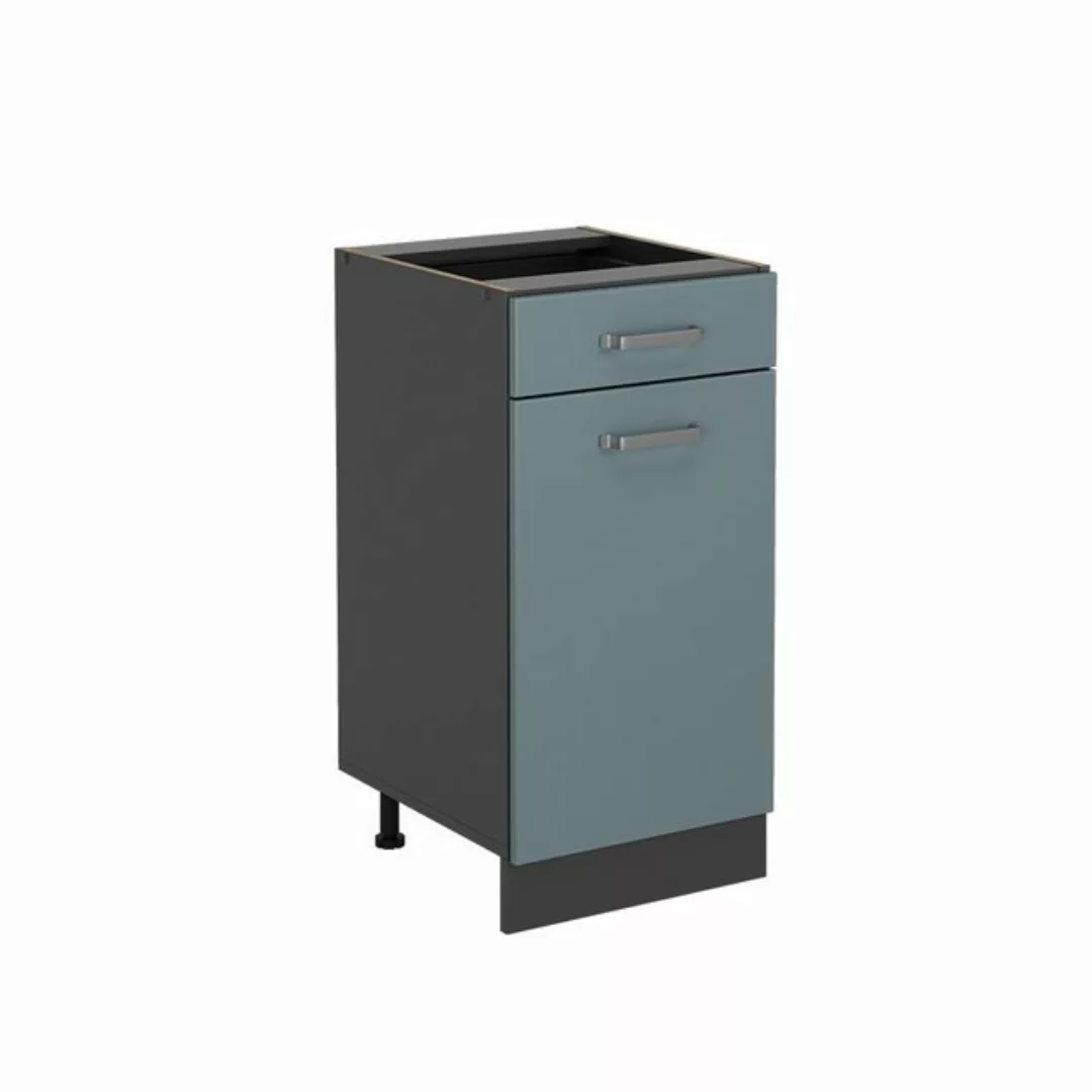 Vicco Unterschrank R-Line, Blau-Grau/Anthrazit, 40 cm, AP Anthrazit günstig online kaufen