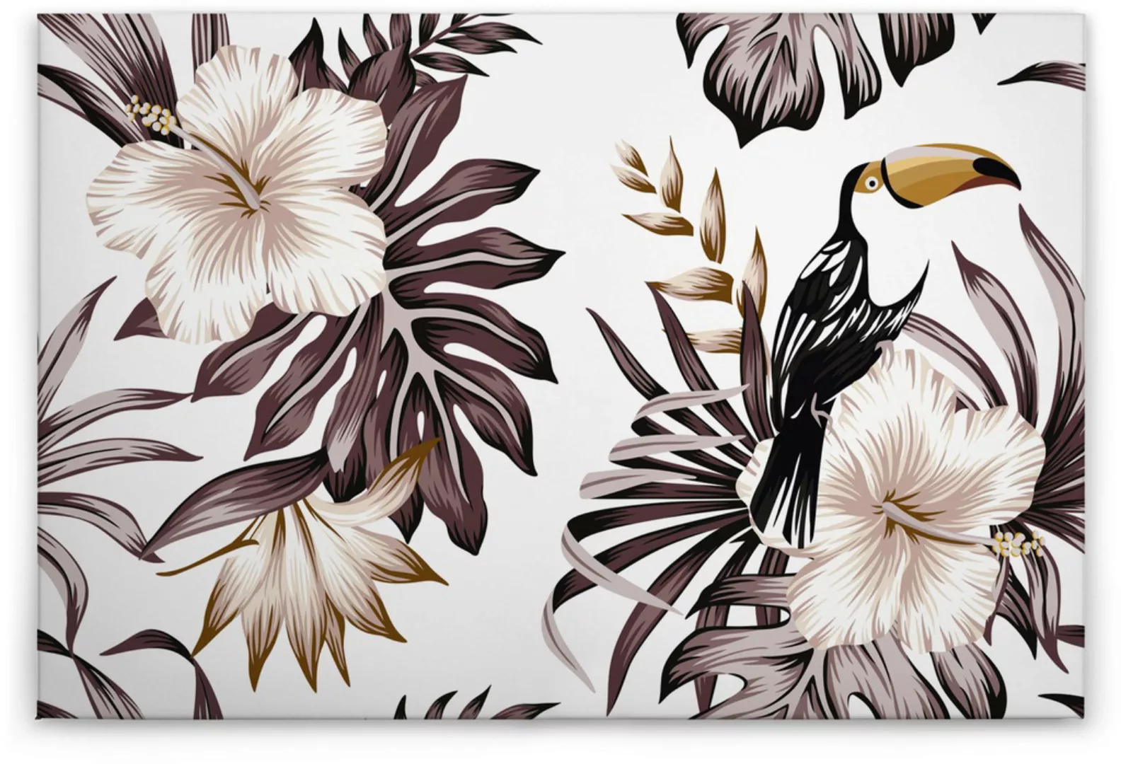 A.S. Création Leinwandbild "Toucan", Kunst-Blumen-Kinder, (1 St.), Palmenbl günstig online kaufen