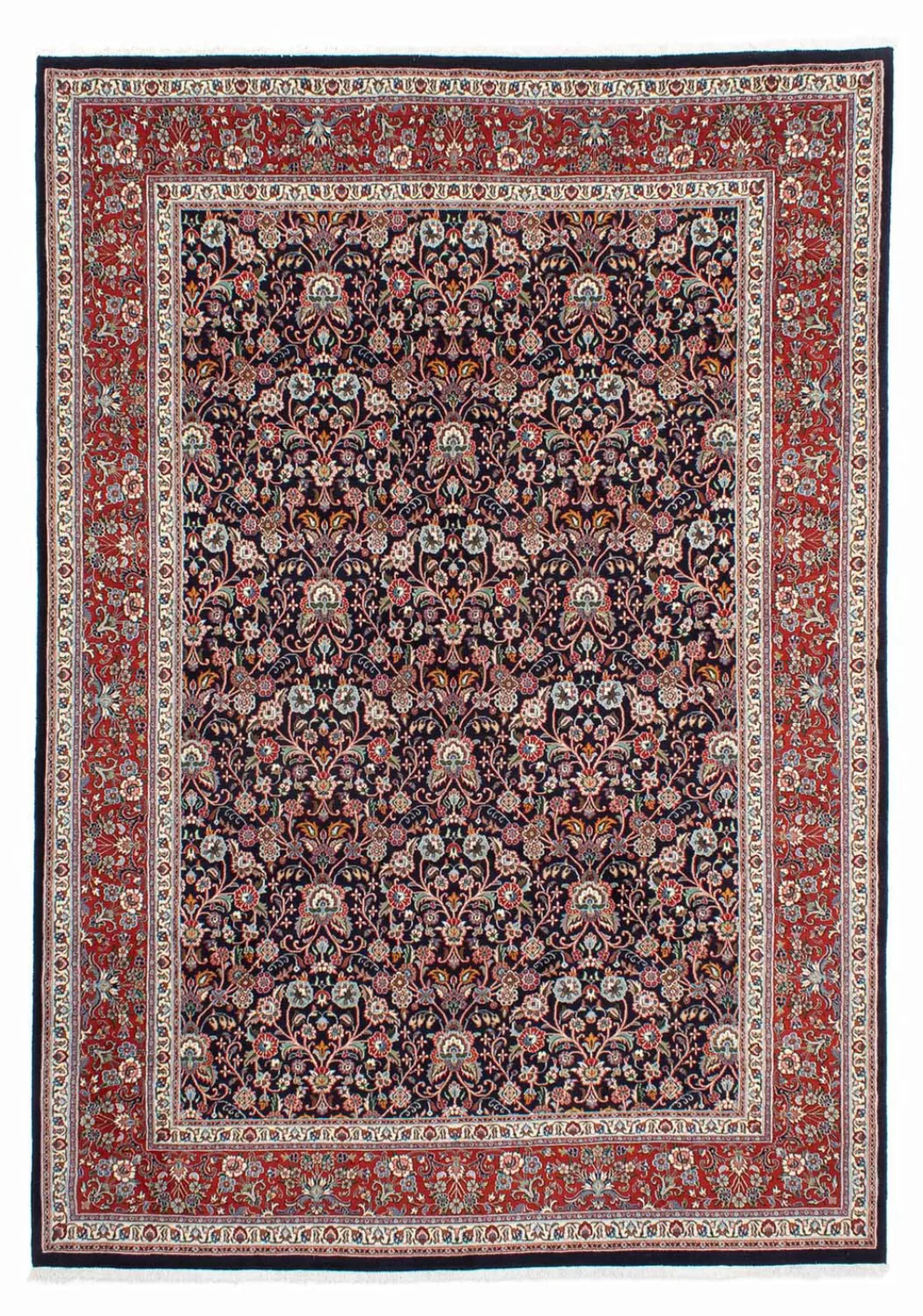 morgenland Wollteppich »Moud Blumenmuster Nero 283 x 198 cm«, rechteckig, 1 günstig online kaufen