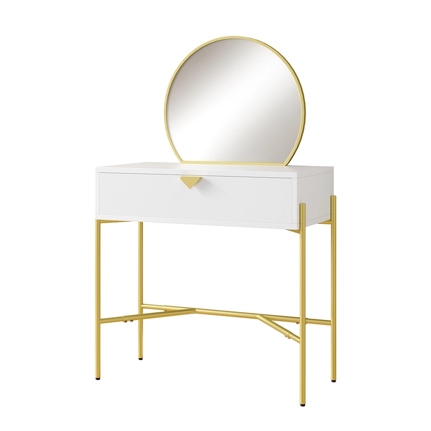 Vicco Schminktisch Melissa, Weiß/Gold, 84.4 cm günstig online kaufen