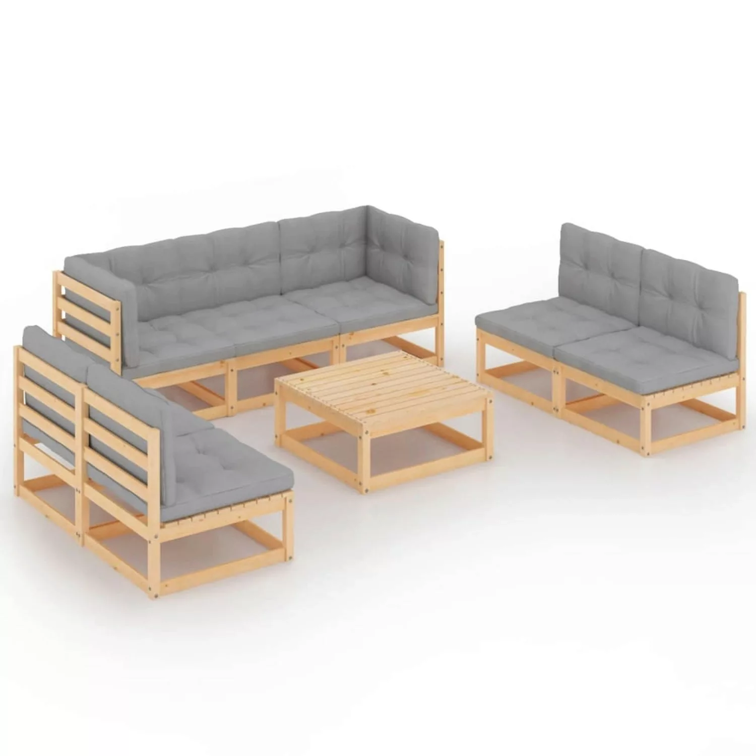 Garten-lounge-set Mit Kissen Massivholz Kiefer günstig online kaufen