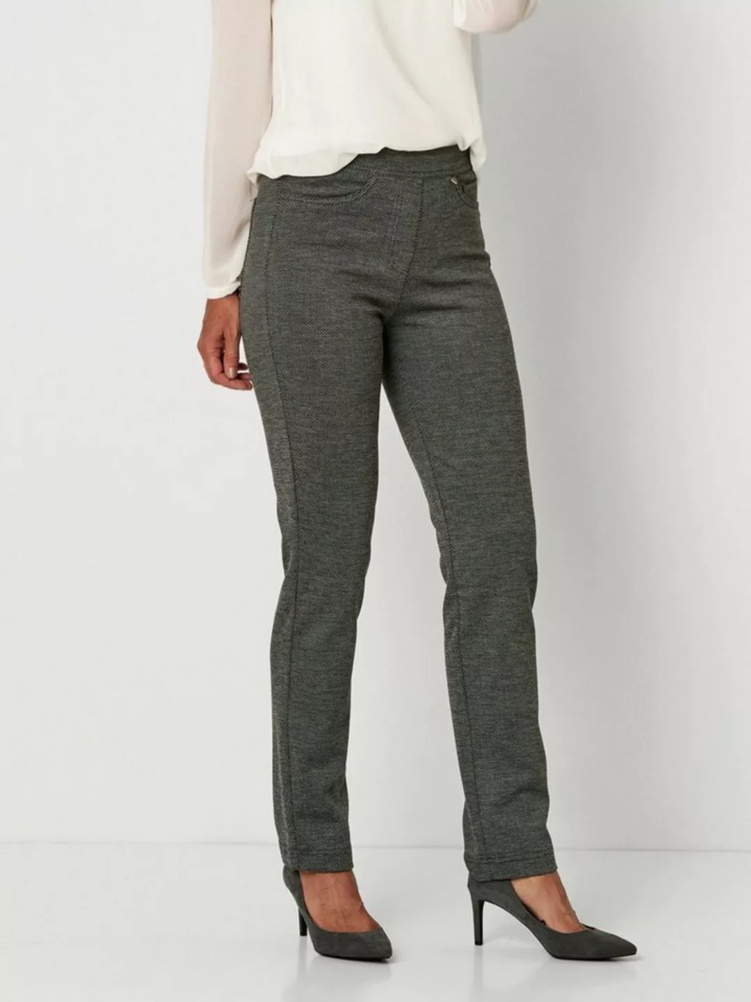 Relaxed by TONI 5-Pocket-Hose Alice mit Fischgrat-Muster günstig online kaufen