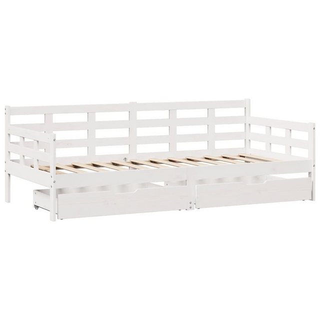 vidaXL Bett Tagesbett mit Schubladen Weiß 80x200 cm Kiefernholz günstig online kaufen