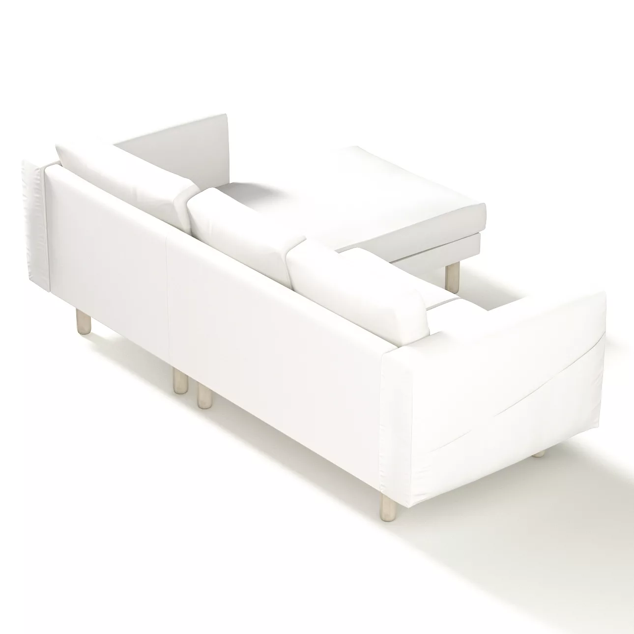 Bezug für Norsborg 3-Sitzer Sofa mit Recamiere, weiss, Norsborg Bezug für 3 günstig online kaufen