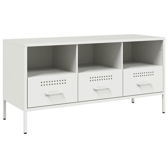 vidaXL TV-Schrank TV-Schrank Weiß 100,5x39x50,5 cm Kaltgewalzter Stahl (1-S günstig online kaufen