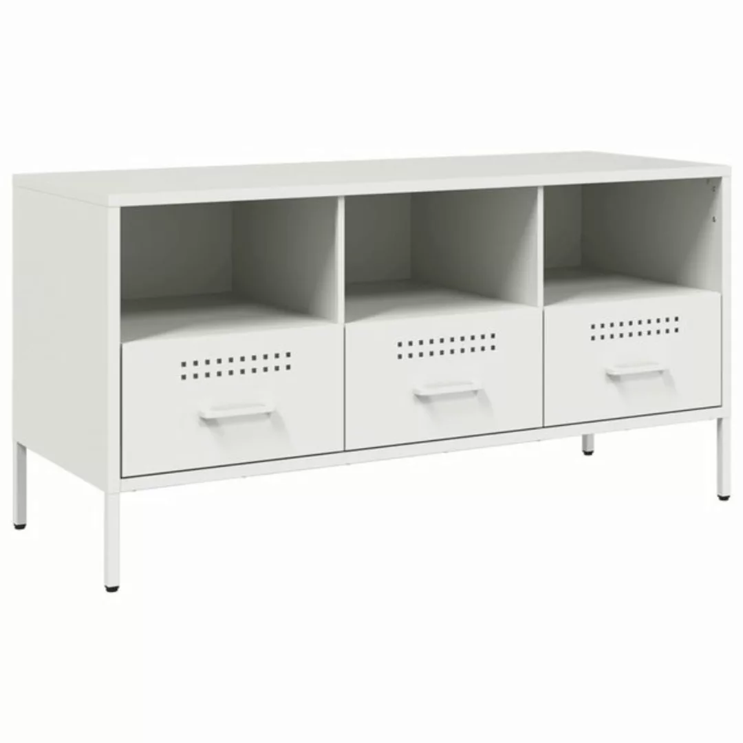 vidaXL TV-Schrank TV-Schrank Weiß 100,5x39x50,5 cm Stahl (1-St) günstig online kaufen