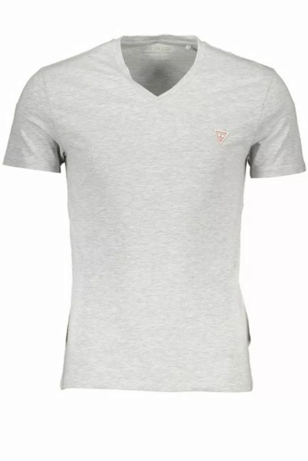 GUESS JEANS T-Shirt Graues Herren T-Shirt Slim Fit mit V-Ausschnitt und günstig online kaufen