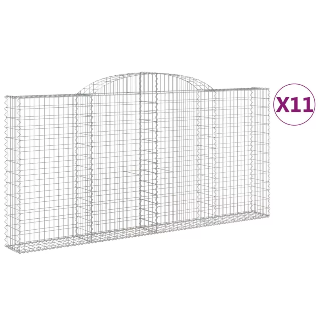 Vidaxl Gabionen Mit Hochbogen 11 Stk 300x30x140/160cm Verzinktes Eisen günstig online kaufen