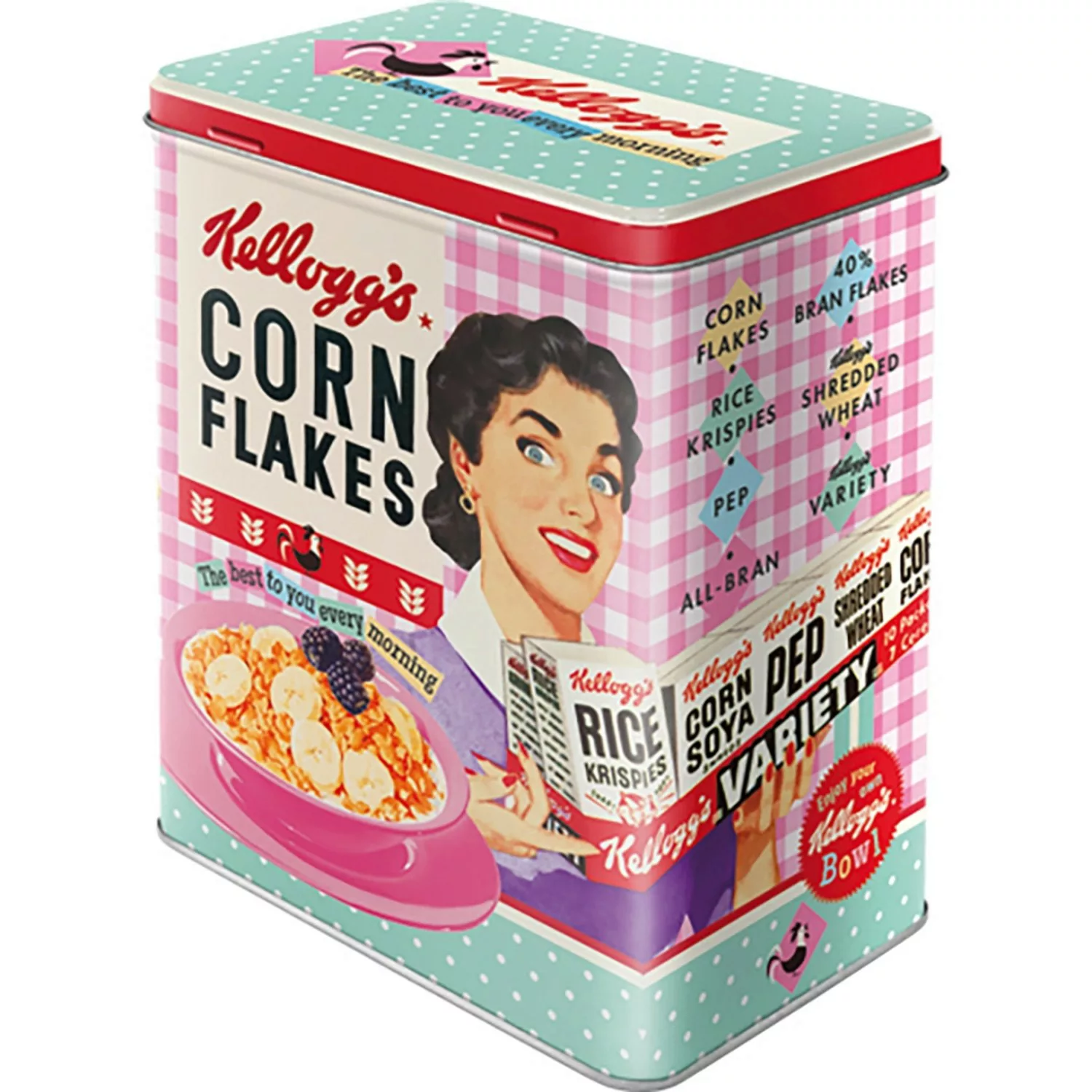 Nostalgic-Art Vorratsdose L Kellogg's Happy Hostess Corn Flakes 20 x 14 x 1 günstig online kaufen