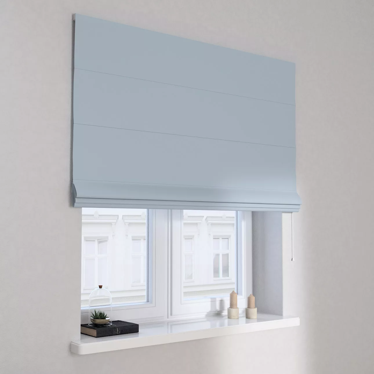 Dekoria Raffrollo Capri, blau-grau, 100 x 170 cm günstig online kaufen
