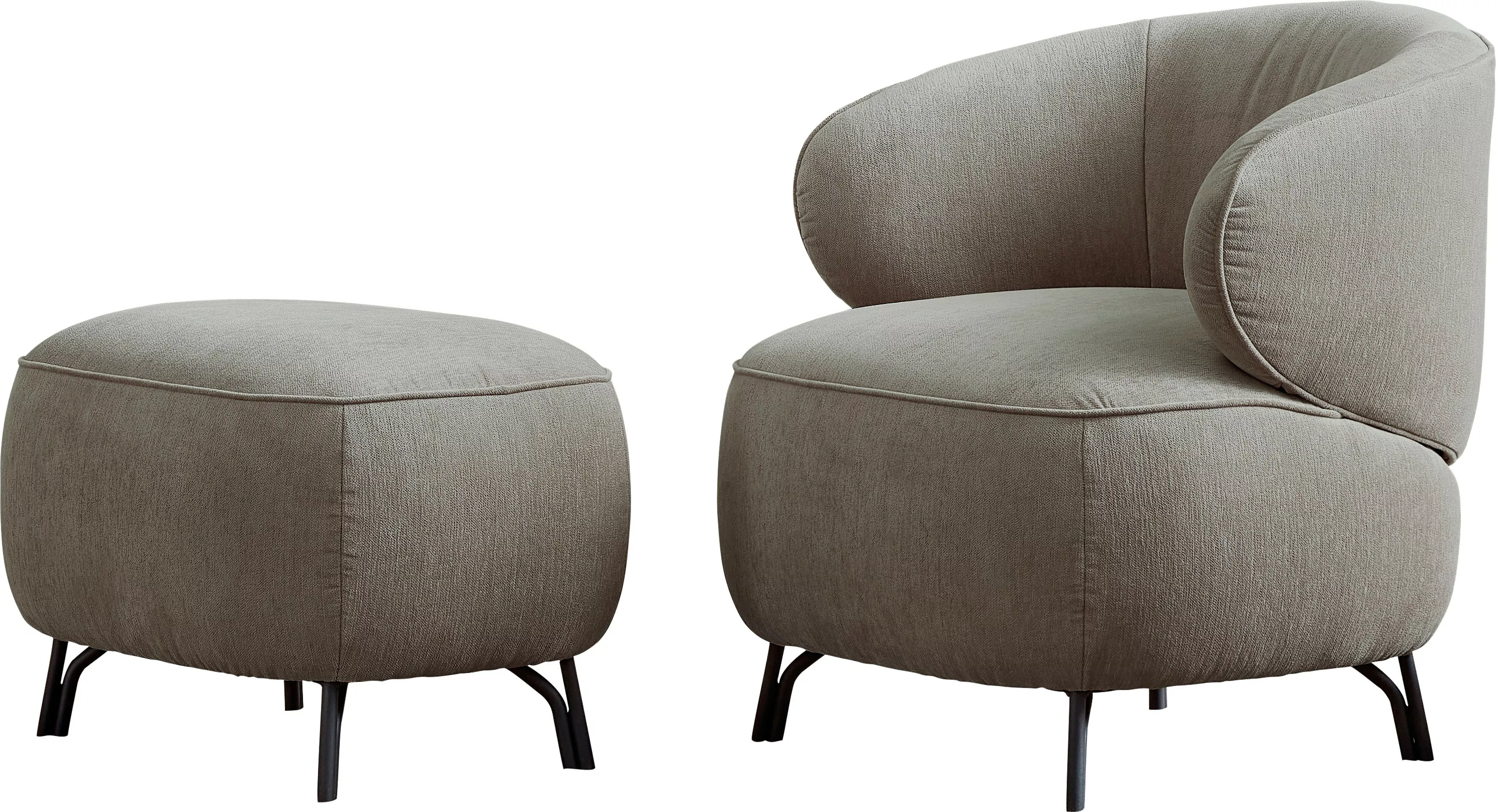 himolla Loungesessel »7191«, (Set, Sessel mit Hocker) günstig online kaufen