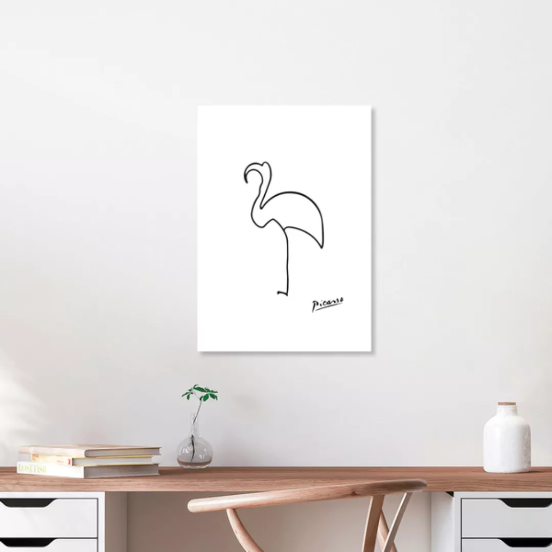 Poster / Leinwandbild - Picasso Flamingo günstig online kaufen
