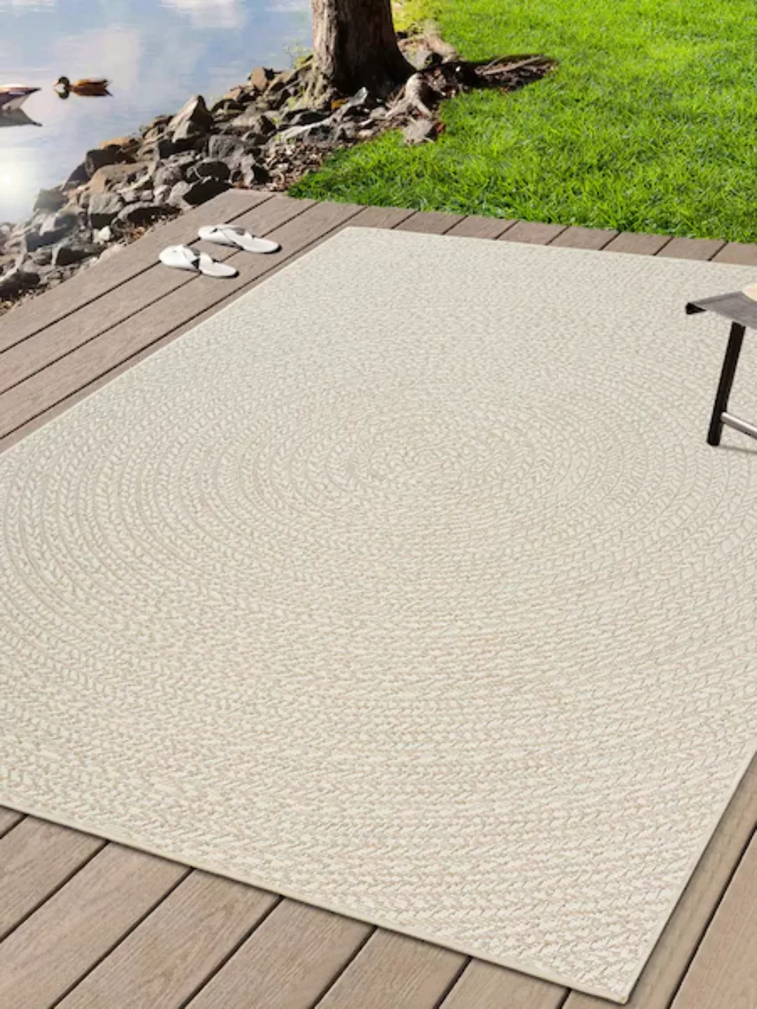 the carpet Teppich »Kansas«, rechteckig, 1 mm Höhe, moderner robuster In un günstig online kaufen