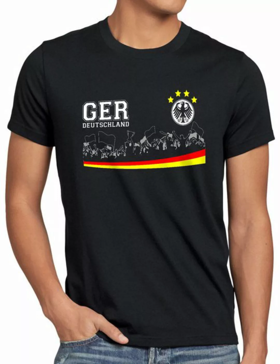 style3 T-Shirt Deutschland Fan WM 2026 Fussball Fans national-flagge EM günstig online kaufen