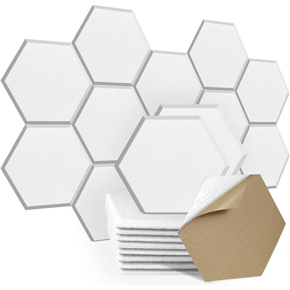 RWEUOQ Akustikplatte 12 Stück,Hexagon Akustikplatte,Selbstklebend,9mmHohe D günstig online kaufen