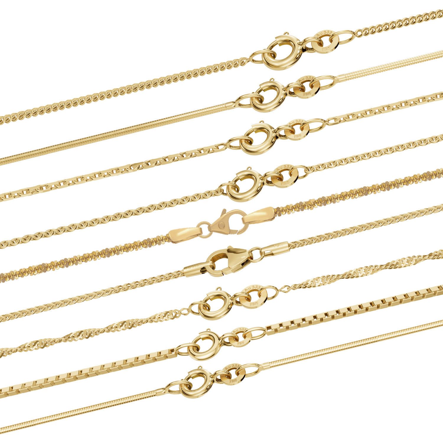 HOPLO Goldkette Goldkette Ankerkette rund 333 günstig online kaufen