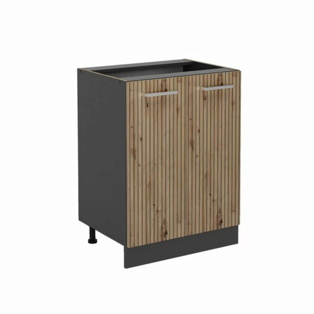 Vicco Unterschrank R-Line, Artisan-Eiche/Anthrazit, 60 cm ohne Arbeitsplatt günstig online kaufen