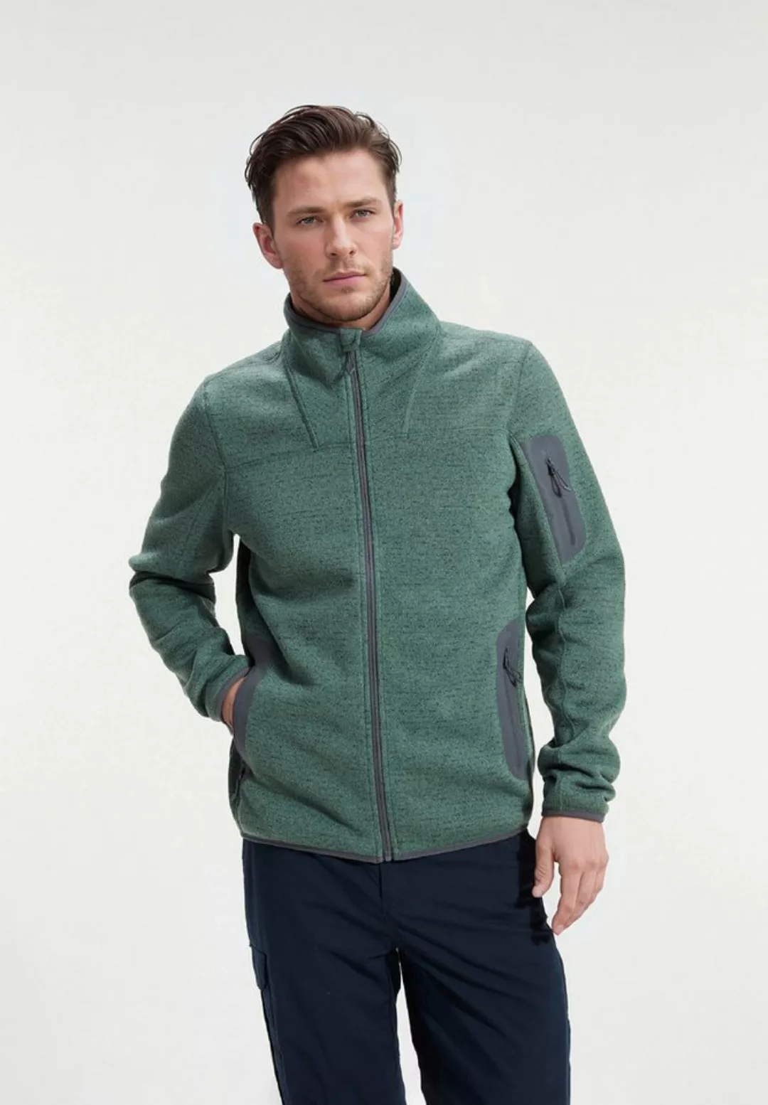 Human Nature Fleecejacke Booker Fleece-Jacke, Stehkragen, Größe S-3XL günstig online kaufen