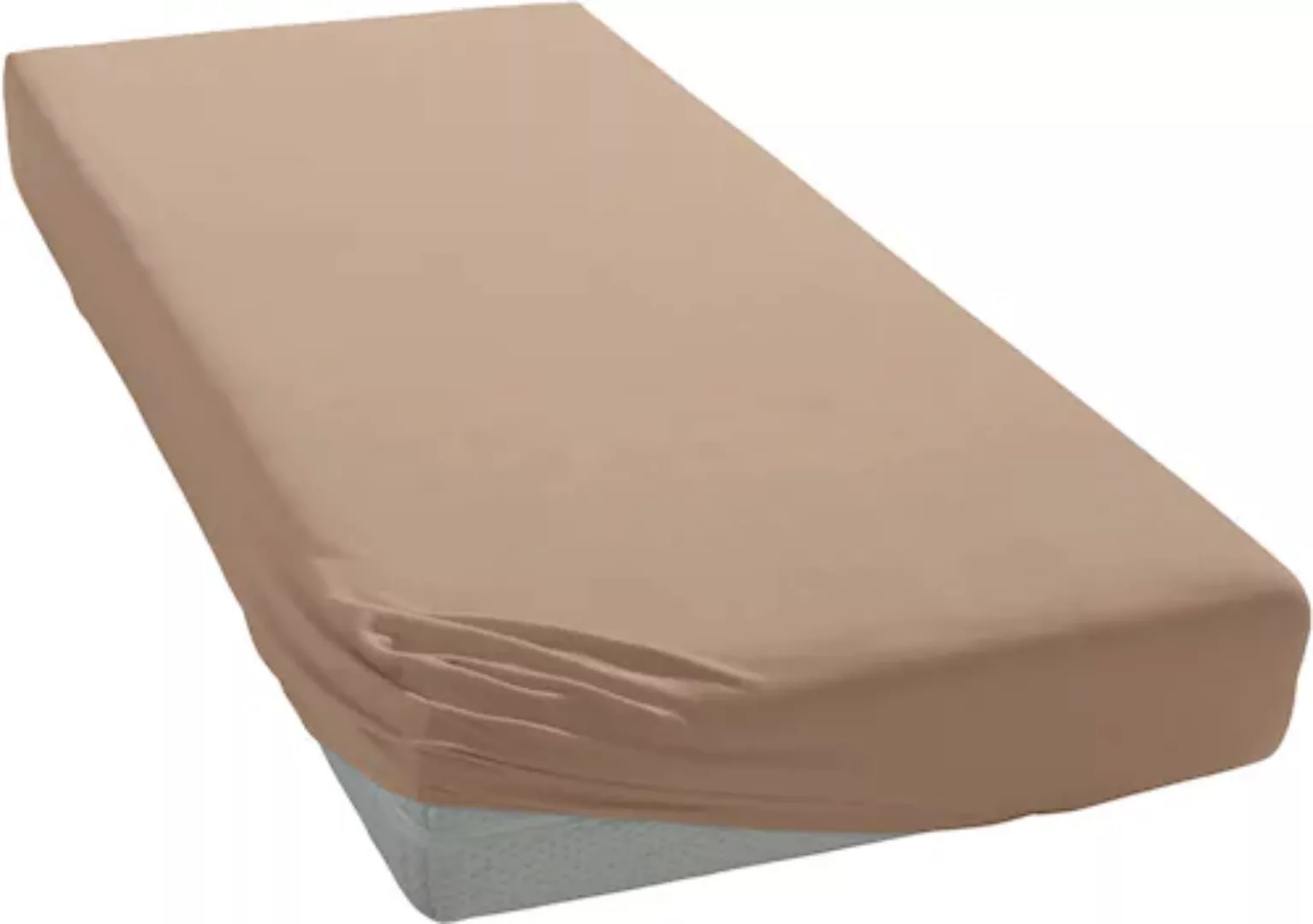 Janine Janine Spannbetttuch Mako-Feinjersey 5007 nougat (37) Größe:  150x20 günstig online kaufen