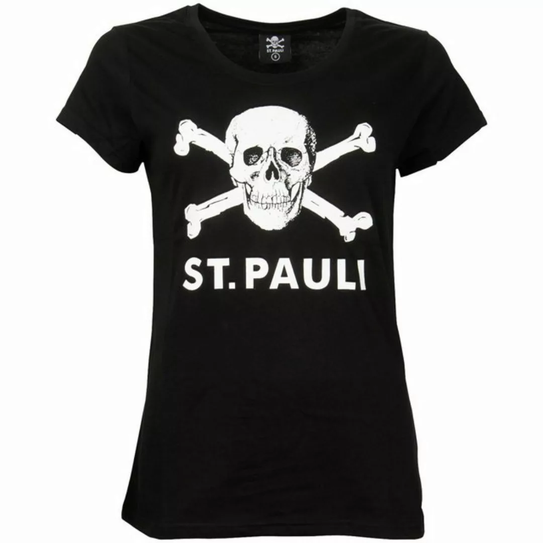 FC St. Pauli T-Shirt Totenkopf taillierter Schnitt günstig online kaufen