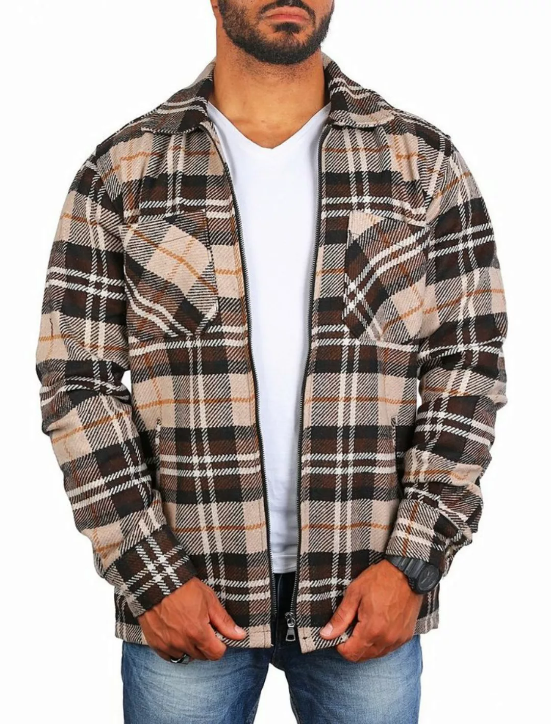 CARISMA Flanellhemd Herren Flanell Holzfäller Karo Hemd Jacke warmer Woll M günstig online kaufen