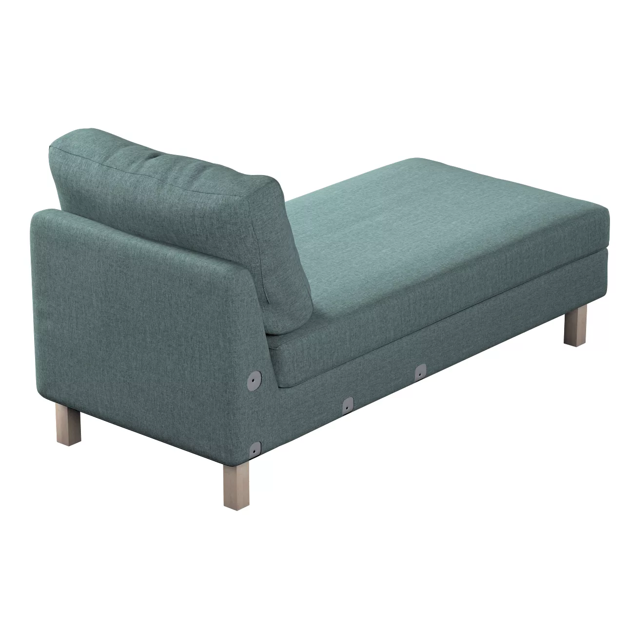 Bezug für Karlstad Recamiere Zustellsofa, kurz, grau- blau, Bezug für Karls günstig online kaufen