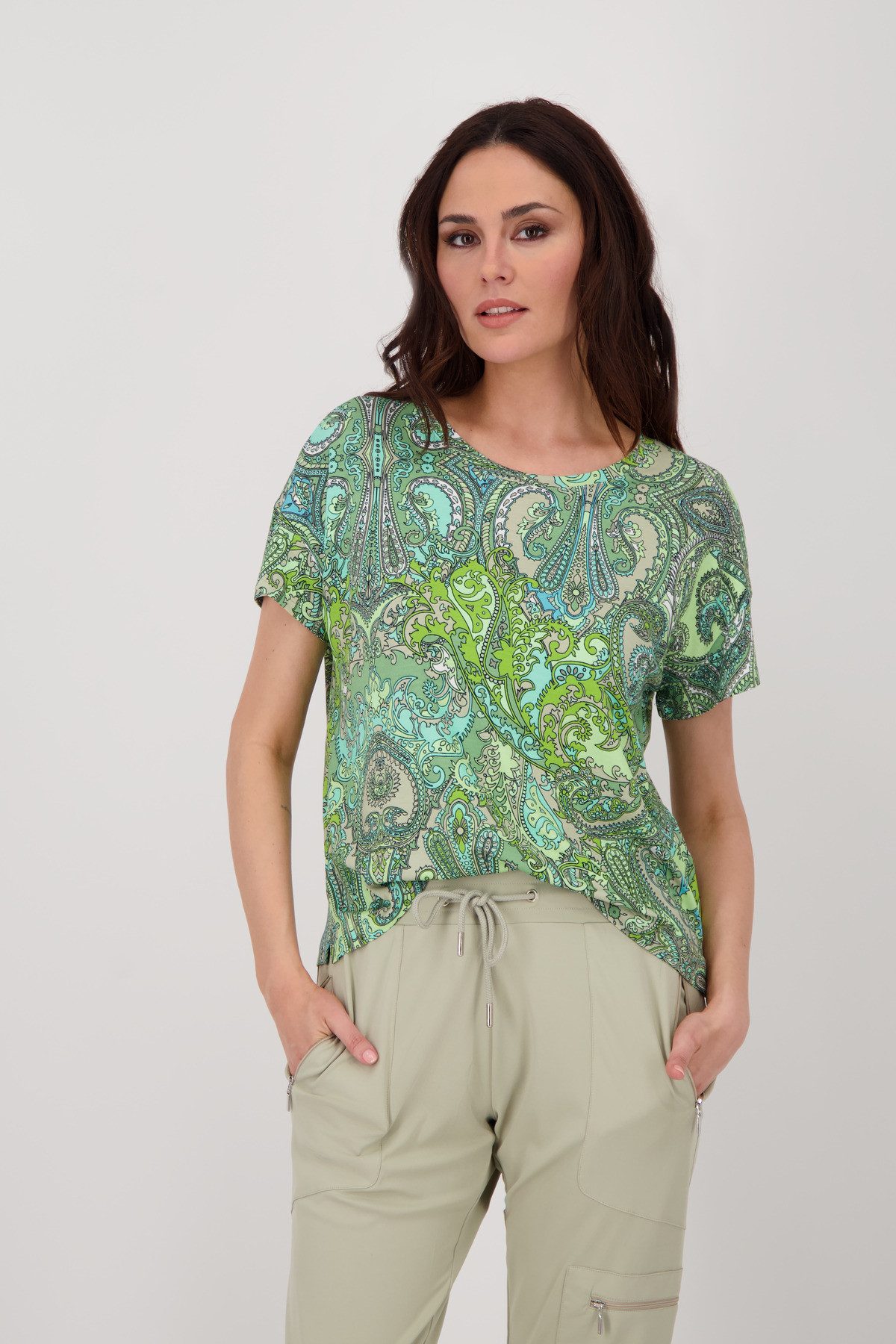 Monari Rundhalsshirt mit Paisleymuster günstig online kaufen