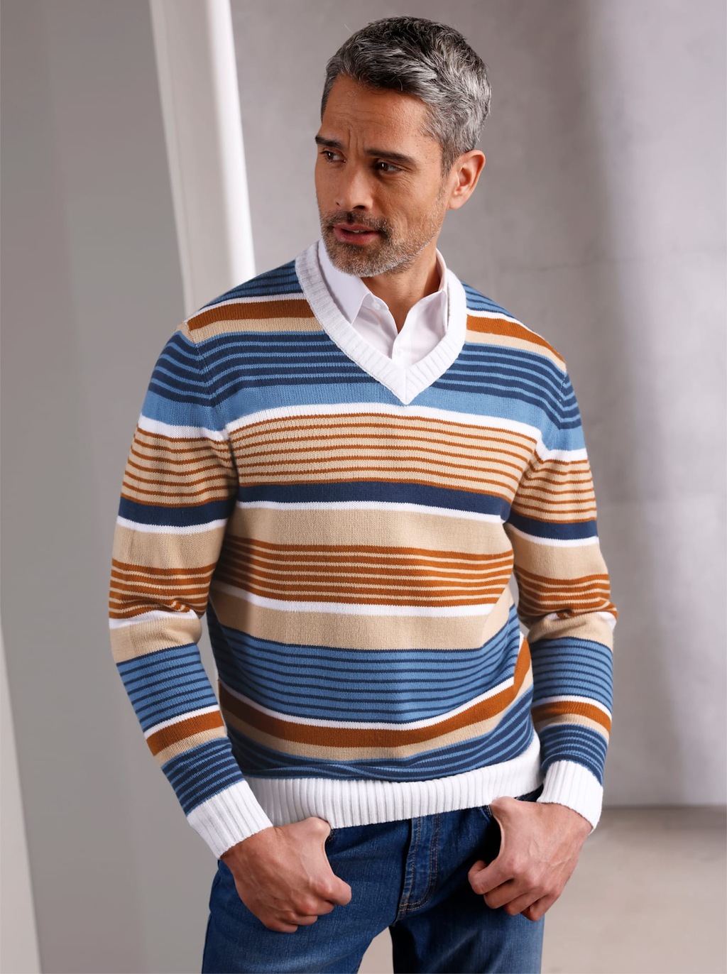 Classic V-Ausschnitt-Pullover "Pullover" günstig online kaufen
