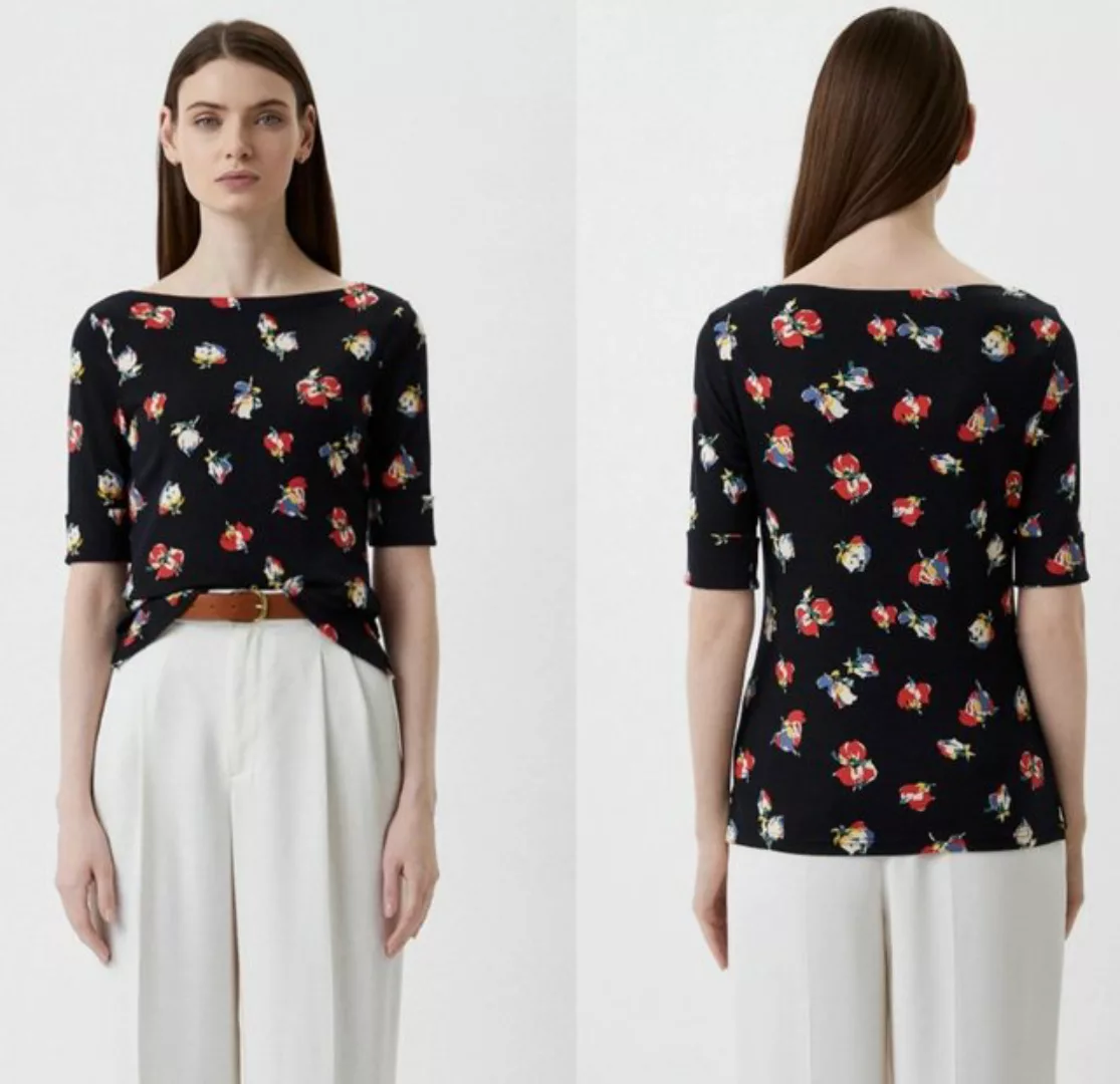 Ralph Lauren T-Shirt LAUREN RALPH LAUREN Floral Print U-Boat Neck Top Petit günstig online kaufen