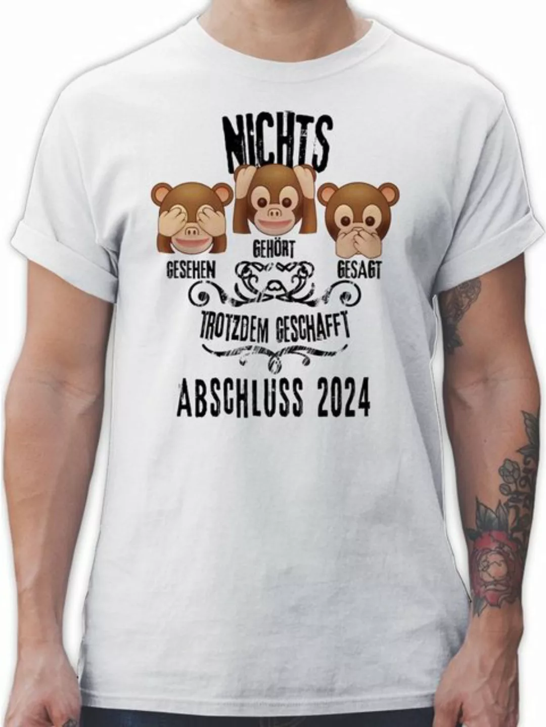Shirtracer T-Shirt 3 Affen ABSCHLUSS 2024 Abitur & Abschluss 2024 Geschenk günstig online kaufen
