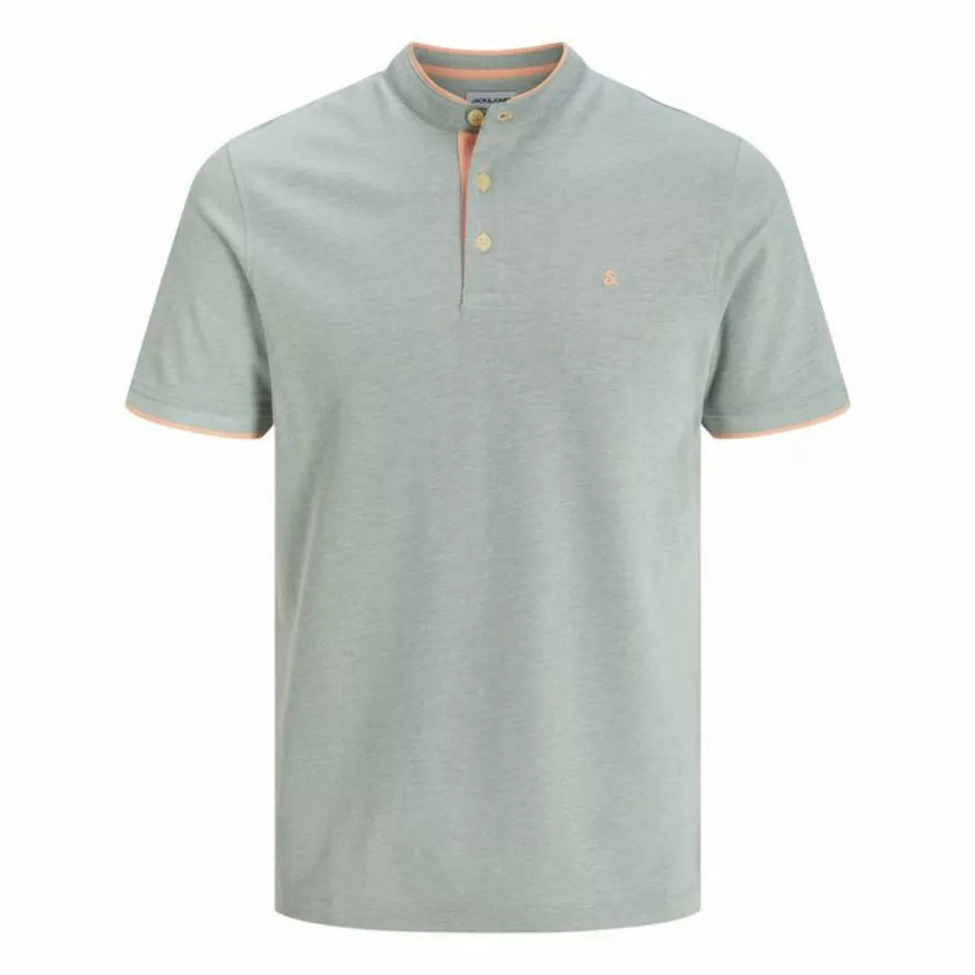 Jack & Jones Poloshirt JJEpaulos Mao Polo mit farblich abgesetztem Streifen günstig online kaufen