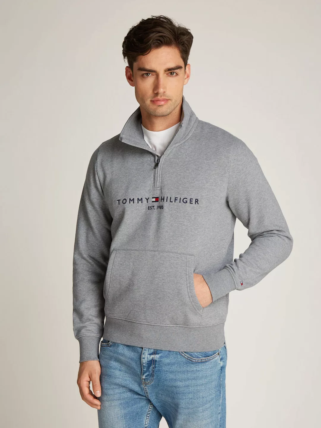 Tommy Hilfiger Sweatshirt "TOMMY LOGO MOCKNECK" günstig online kaufen