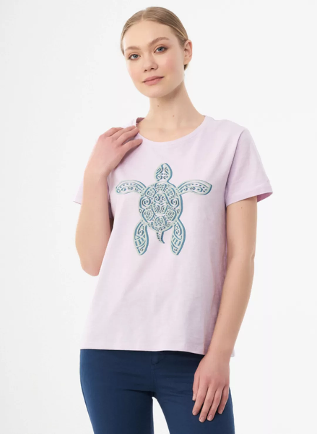 T-shirt Aus Bio-baumwolle Mit Schildkröten-print günstig online kaufen
