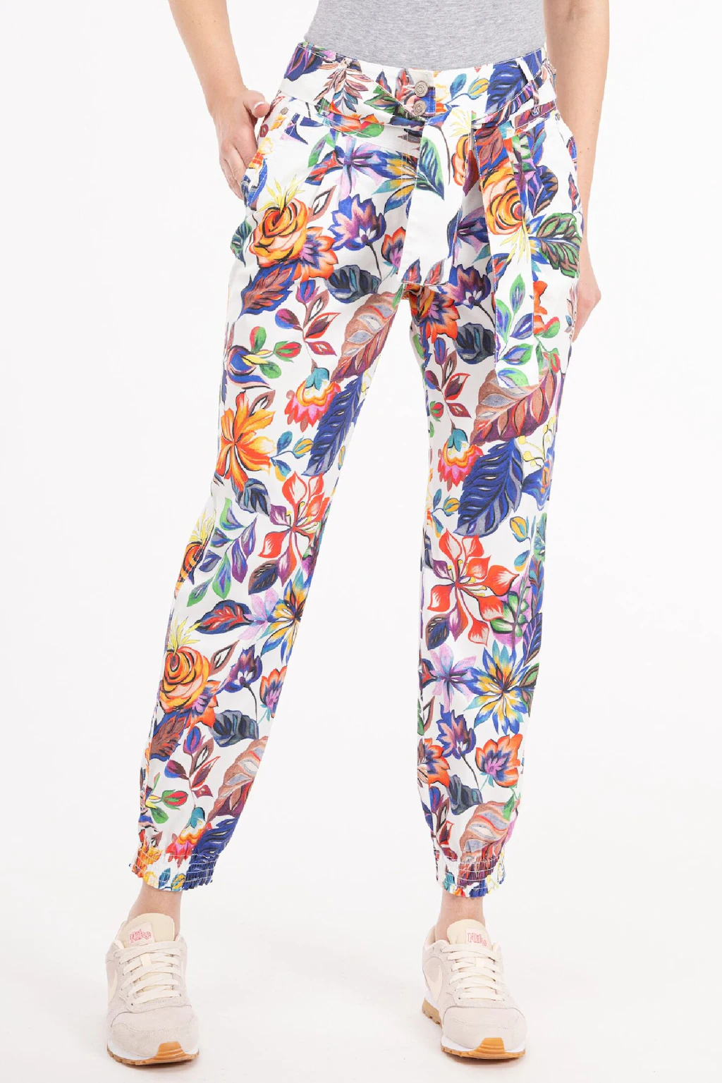 Recover Pants Stoffhose "SUNNY", in sommerlichem Druck günstig online kaufen