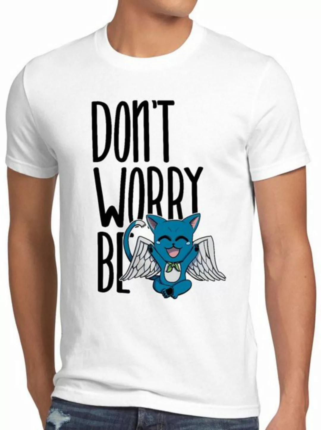style3 Print-Shirt Herren T-Shirt Don't worry be Happy fairy anime manga ja günstig online kaufen