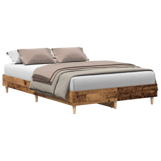 vidaXL Bett Bettgestell ohne Matratze Altholz-Optik 120x190cm Holzwerkstoff günstig online kaufen