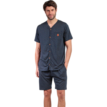 Admas  Pyjamas/ Nachthemden Pyjama Shorts Hemd Kurzarm Leather günstig online kaufen