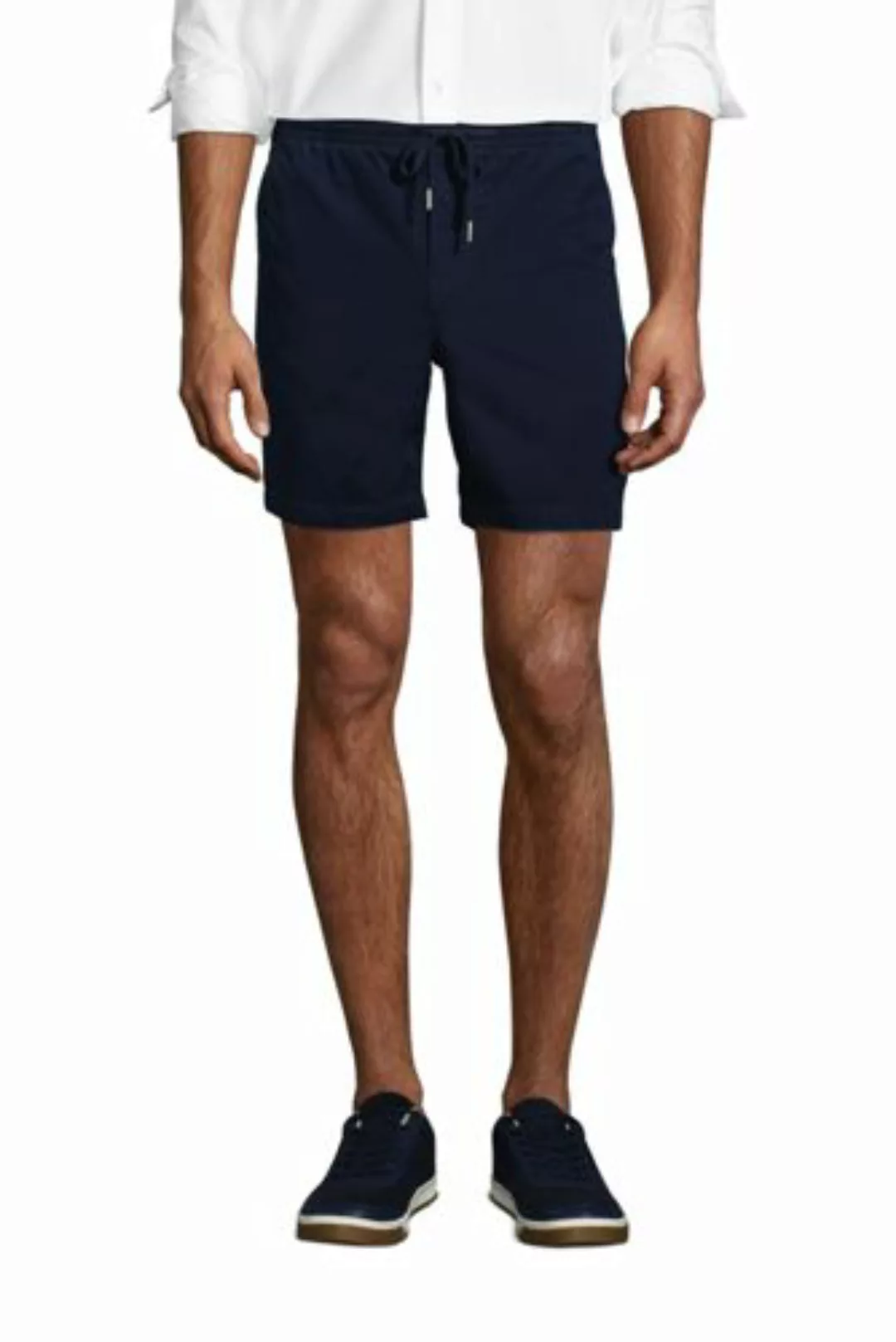 Chino-Shorts mit Dehnbund, Herren, Größe: S Normal, Blau, Baumwolle, by Lan günstig online kaufen