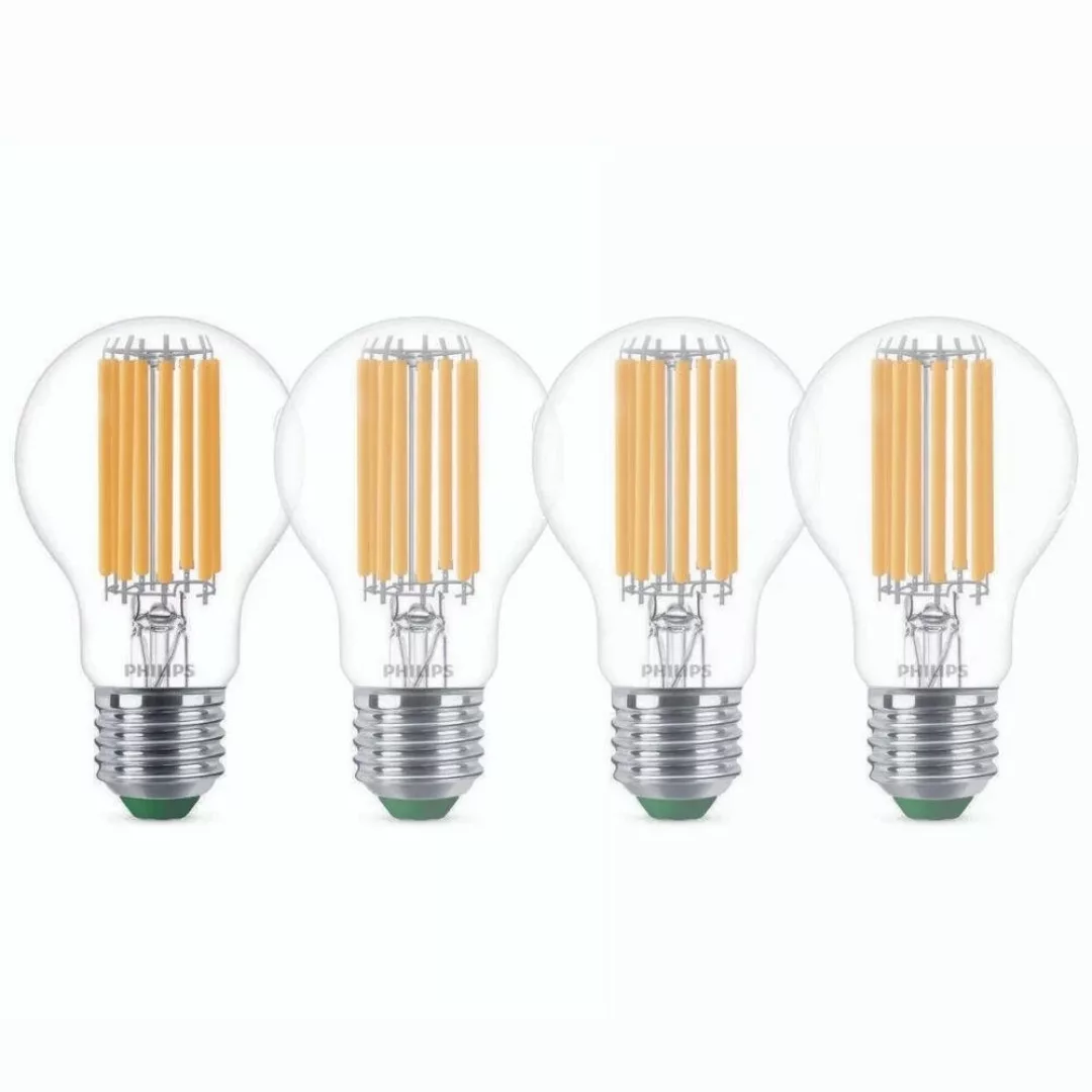 Philips LED Lampe E27 - Birne A60 7,3W 1535lm 2700K ersetzt 100W Viererpack günstig online kaufen
